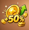 Koin +50%